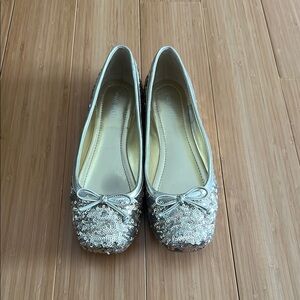 Nine West | Gold Sequin Ballet Flats